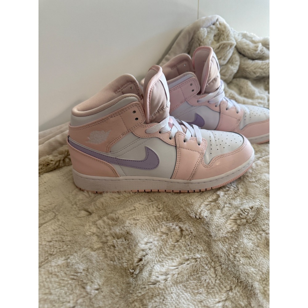Nike Air Jordan 1 Mid GS Arctic Orange Purple Pulse FD8780-601 Pink White 6.5Y - Picture 2 of 9
